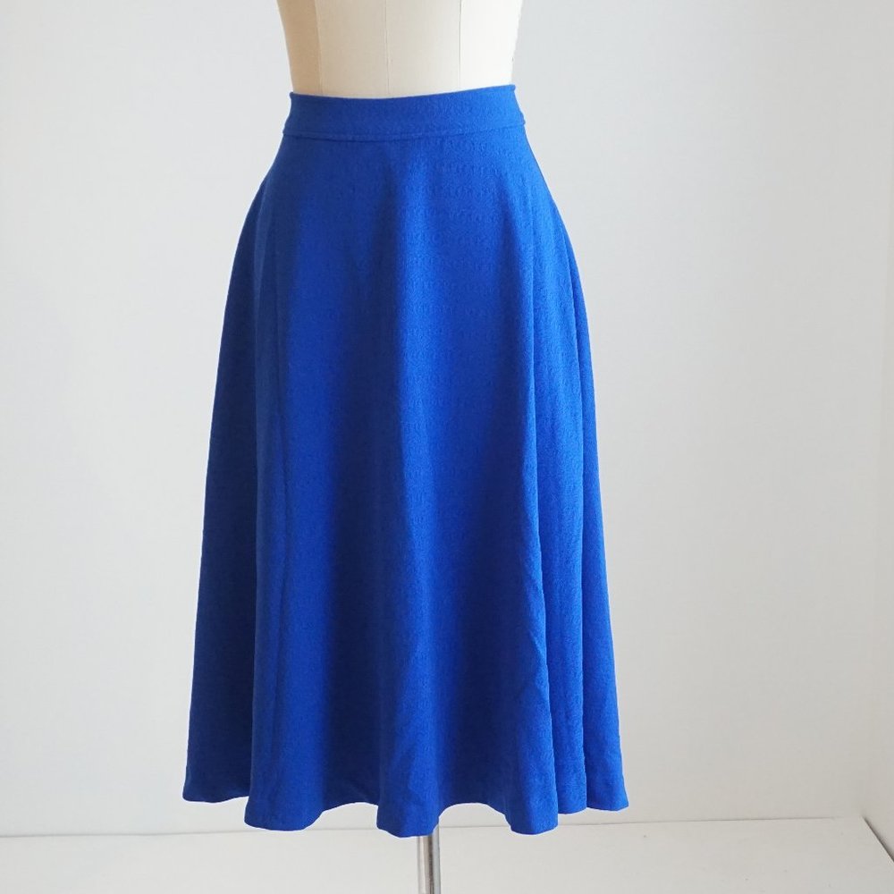 NWOT Lulu's Blue A-Line Midi Skirt Size Small